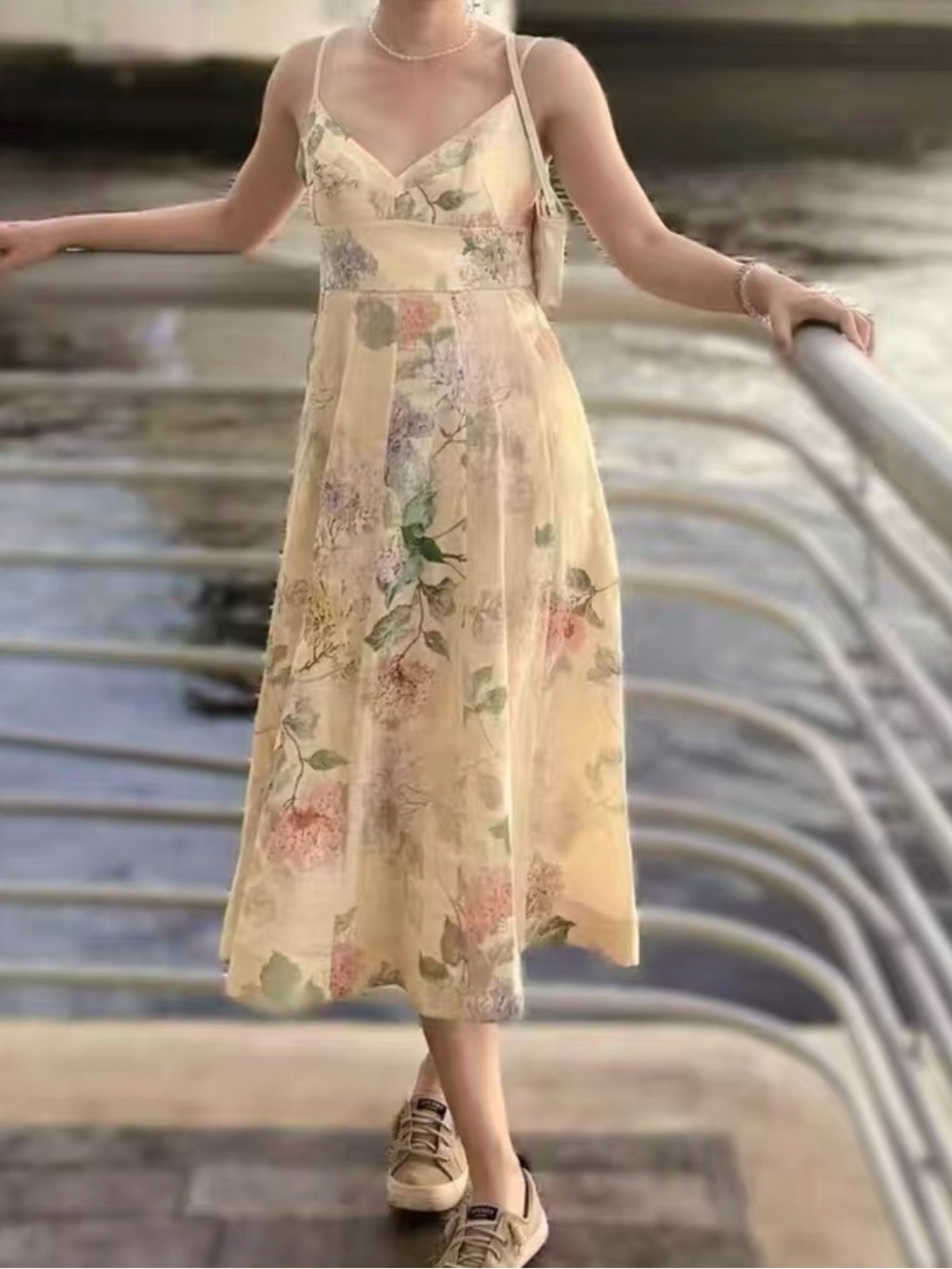 Zimmermann Light Yellow Floral Midi Dress - Elegant Summer Slip Dress